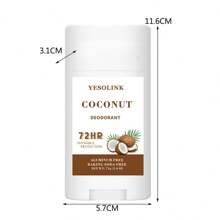 عود مزيل العرق جوز الهند، رائحة تدوم 72 ساعة، مصنوع من مستخلص جوز الهند، خال من الألمنيوم والصودا الكاوية، سهل الاستخدام، لا يحتاج غسيل، مناسب للرجال والنساء، مناسب للأنشطة الخارجية والسفر والعمل