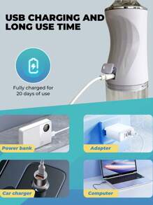 4-in-1 elektrische Mundpflege-Reinigungswasserflosser, rosa Farbe, USB aufladbar, 3 Modi, 4 Düsen, 220ml Wassertank, IPX7 wasserdicht, tragbar für Zuhause/Reisen, ideales Geschenk für Männer und Frauen