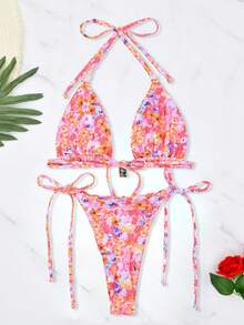 Swim Print Bikini Set, Summer Beach - 彩色 - 查看 4
