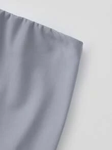 Women's Fashion Mini Skirts Solid Color Low Waist Short Skirts Summer Casual Bodycon Skirts Streetwear - Grey - View 10