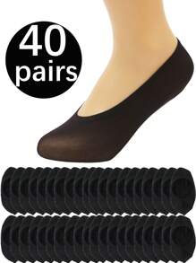 40/30/20/10/5/3/1 paires de chaussettes mi-mollet pour femmes et chaussettes mi-mollet élastiques pour hommes, souples, extensibles, respirantes, adaptées à un port quotidien. Chaussettes mi-mollet unisexes simples et confortables, chaussettes pour femmes et hommes, chaussettes bateau mode et chaussettes invisibles