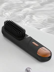 GENAI Portable Cordless Straightening Brush With Negative Lon Technology Lightweight Travel Friendly Design Anti-Scald Protection Long Lasting Battery