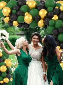 115 pièces Ensemble de guirlande et arche de ballons bleu royal, noir, argent et blanc - Convient pour la remise des diplômes, l'anniversaire, les fêtes à thème, la décoration de fête