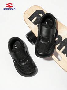 HOBIBEAR 1 Par de Tênis Esportivos para Crianças, Tênis de Corrida Descalça Meninos e Meninas para Caminhadas ao Ar Livre, Design Fácil de Limpar com Fita Mágica para Crianças que Sujam Facilmente seus Tênis