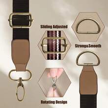 15pcs/Set 15-38mm Mixed Color Metal Belt Buckle Set, D-Ring Buckle, Rectangular Sliding Adjustment Buckle, Rotating Hook Buckle For DIY Pet Collars Handbags And Sewing Crafts - Multicolor - View 6