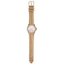 Michael Kors Reloj de mujer de cuarzo casual Mini Everest, esfera blanca de tres manecillas y correa marrón, modelo MK4719, adecuado para uso diario, regalo para ella