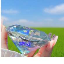 Sonnenlicht-Sammelkollektor, prismatischer Sonnenfänger-Spiegel, Diamantornament, dekorativer künstlicher Edelstein, funkelndes Nail Art, Fotografie-Requisite, Kristallspielzeug, kreative Kristallglas-Briefbeschwerer, Kalligraphie- und Malerei-Büro-Dekorationsornament, einfacher kristalliner halbkugelförmiger Briefbeschwerer, Geschenkset Kristalldiamant, originale farbsimulierte bunter Edelstein-Glas, nicht verblassend, Geburtstagsgeschenk, 1 Stück