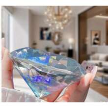 Sonnenlicht-Sammelkollektor, prismatischer Sonnenfänger-Spiegel, Diamantornament, dekorativer künstlicher Edelstein, funkelndes Nail Art, Fotografie-Requisite, Kristallspielzeug, kreative Kristallglas-Briefbeschwerer, Kalligraphie- und Malerei-Büro-Dekorationsornament, einfacher kristalliner halbkugelförmiger Briefbeschwerer, Geschenkset Kristalldiamant, originale farbsimulierte bunter Edelstein-Glas, nicht verblassend, Geburtstagsgeschenk, 1 Stück