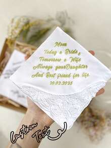 Fazzoletto personalizzato e personalizzato "Mantieni la tua unione", regalo per il giorno del matrimonio per il padre, la madre della sposa o dello sposo, regalo per la festa della sposa, damigelle d'onore, testimoni, ricordo, riutilizzabile, multifunzionale, ornamentale, elegante, accessori per abbigliamento, Ognissanti, fidanzato, fidanzata, famiglia, amici