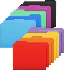 KTRIO 9 Pack Plastic Colored File Folders, Filing Folders For Letter Size, Poly File Folder, Assorted Colors, 1/3-Cut Tabs - Màu sắc rực rỡ - Xem 10