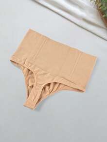 2 PCS Women Thong High Waisted Casual Solid Color G-String Women's Hip Lifting Pants Comfort And Slim Fit High Waisted Triangle Panties - Multicolor - View 2