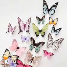 46pcs Set Hanging Butterfly Garland Kit DIY Ceiling Butterfly Set DIY Butterfly Curtain Material Simulation Butterfly Pendant Ornaments Bohemian Style Artificial Flower Door Curtains Floating Butterfly Wall Hanging Backdrop Photography For Themed Wedding Birthday Room Layout