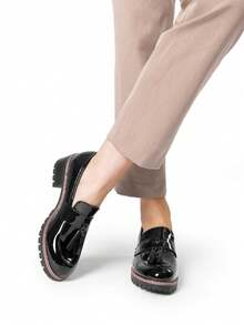 Women's Loafers Slip On Platform Chunky Penny Heeled Dressy Work Business Casual Loafers Shoes