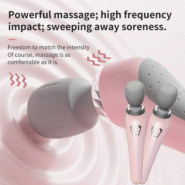 Masajeador eléctrico ultra compacto y portátil - Carga USB, motor de alta velocidad y vibración de alta frecuencia, ideal para relajar todo el Body - Adecuado para cuello, espalda, piernas y cintura, 1200mAh