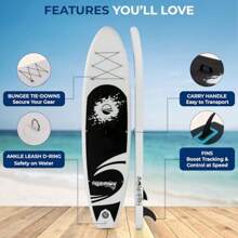 Inflatable Stand Up Paddle Board With Premium  Accessories Wide Stable Design NonSlip EVA Deck Pad For Youth And Adults