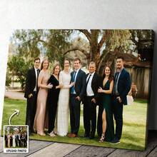 Collage de fotos familiares personalizado en lienzo, regalo conmemorativo personalizado para padres, decoración del hogar única, arte de pared para reunión familiar, regalo de fotos para la familia - Como se muestra - Ver 1
