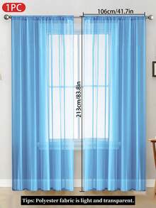 1 pezzo Tenda leggera e trasparente, tenda finestra in voile di poliestere a tinta unita, moderna e minimalista, per camera da letto, soggiorno, balcone