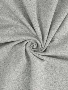 女士时尚优雅蝴蝶结连帽休闲夹克，秋季 - 灰色 - 查看 5