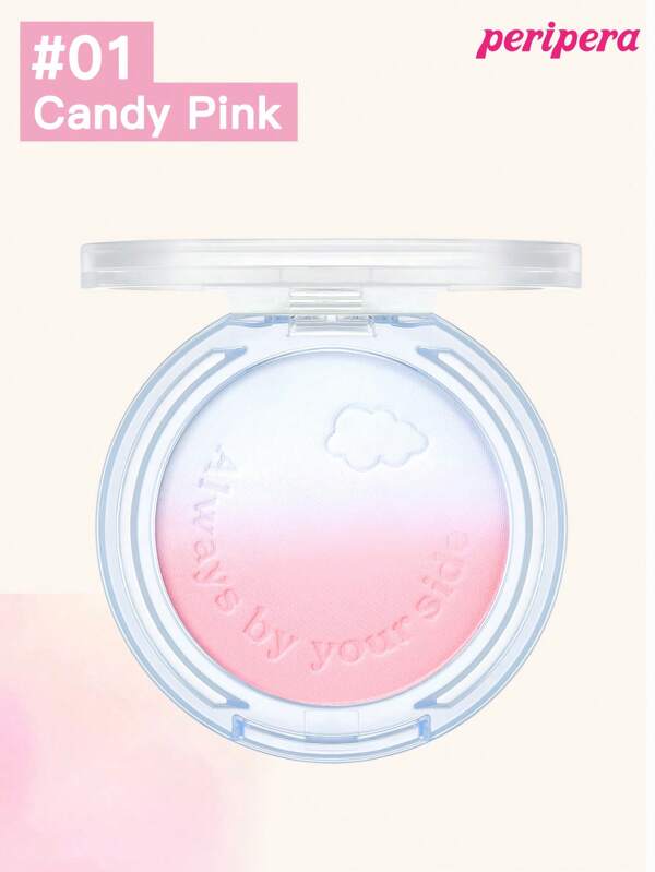 Peripera K-Beauty Pure Blushed Custon Wangen Rouge, verblendbare Puder Rouge, Farbverlauf, matter natürlicher Schimmer, glänzende Oberfläche, samtige Textur, natürliches Finish, tägliches Make-up, koreanisches Make-up