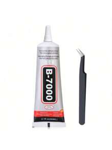 B7000 Rhinestone Glue Set, 1.69oz Clear B-7000 Super Jewelry Glue With Tweezers. Industrial Adhesive, Suitable For Fabric, DIY Crafts, Phone Repair, Jewelry Making, Crystal Gems, TAC Art Stones, Wood And Glass Transparent Industrial Adhesive. School Supplies, Back To School