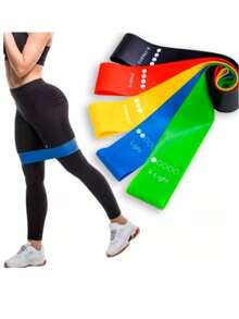 Fita para Treino Suspenso tipo TRX Crossfit Pilates Yoga Fisioterapia Kit 5 Faixas Elásticas Treino Funcional Lançamento - Preto - Visão 4