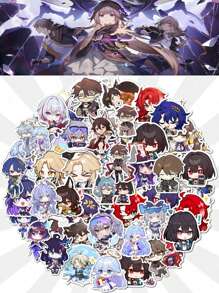 54pcs Cute Honkai: Star Rail Game Stickers, DIY Decorative Stickers For Water Bottles, Stationery, Computers