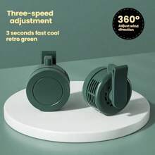 Portable Mini Bladeless Fan-3-Speed Waist Clip Fan With 360° Rotation Ultra-Silent Hands Free Cooling For Camping Hiking Sports Outdoor Work