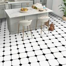 12/24pcs Simple Style Non-Slip Floor Stickers, Peel And Stick Home Decor Wall Stickers Durable Waterproof Tile Stickers For Living Room, Kitchen, 2 Sizes Available: 7.87X7.87 Inch / 11.81X11.81 Inch Kitchen Accessories Kitchen Items Kitchen Decor Floor Tiles Flooring