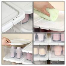 SONGMICS Set Of 8 Shoe Boxes Storage Boxes For Shoes Shoe Storage Box Transparent With Plastic Lid For Shoes Up To Size 41, Transparent - Clear - View 3