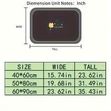 1 Piece Quick-Drying Bath, Pet Feeding, Absorbent Diatomaceous Earth Floor, Non-Slip-Absorbing Floor, Soft And Comfortable Bath, Suitable Bathroom, Shower Room, Laundry Room, Bedroom, Doormat, Kitchen Floor - Black Clover Diatom Mud - View 5