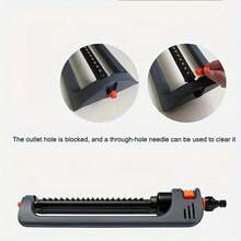 Cabezal de aspersor de césped ajustable con 19 boquillas, adecuado para áreas grandes - Sistema de riego de jardín ergonómico de arco alto, de plástico, ideal para regar el césped y el jardín, sistema de riego de césped | Aspersor de césped animado | Diseño ergonómico