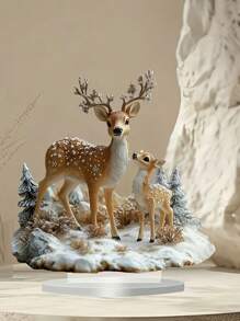1pcsBohemian Style Acrylic Reindeer Decoration, Theme Desktop Decoration, Multi-Purpose Animal Decoration For Home, Office And Bookstore - Perfect Gift Home Decoration, Room Decoration, Wall Decoration, Birthday / Graduation Gift.