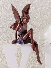 迷人的花园仙女雕像 - 独特设计的树脂天使摆件，白色翅膀搭配蓝色点缀，是花园、露台和户外装饰的完美之选 - 理想的情人节礼物，无需电池，仙女花园配件 - 彩色 - 查看 6