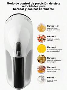 Mini batidor automático eléctrico batidor de huevos casero mezclador de escritorio horneado batidor de huevos automático de mano Cena doméstica multifuncional Batir crema Clara de huevo Pequeña licuadora para hornear Batidora de crema - Blanco - Ver 7