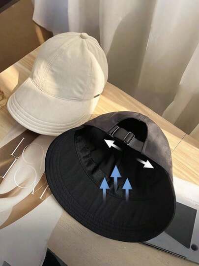 1顶帽子 防晒帽 头部保护 夏季防护 新款女士防晒帽 夏季透气大帽檐防晒帽 女士骑行防晒帽