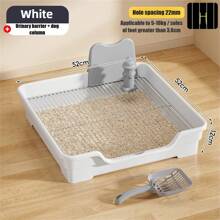 Hunde-Toilette abnehmbar, auslaufsicher, mit simuliertem Harnkatheter, rutschfestes Gitter für Urintrainingspads von klein- und mittelgroßen Hunden, wasserfestes PP-Material, schnelle Reinigung