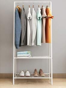 1 pieza Perchero de hierro triangular multifuncional para zapatos y sombreros, organizador de armario portátil, de aproximadamente 24 pulgadas de ancho, perchero portátil para ropa, estantería para zapatos, estantería de almacenamiento, adecuado para sala de estar, entrada, dormitorio, estudio, oficina, regalo de vacaciones, regalo del Día de San Valentín - Multicolor - Ver 10