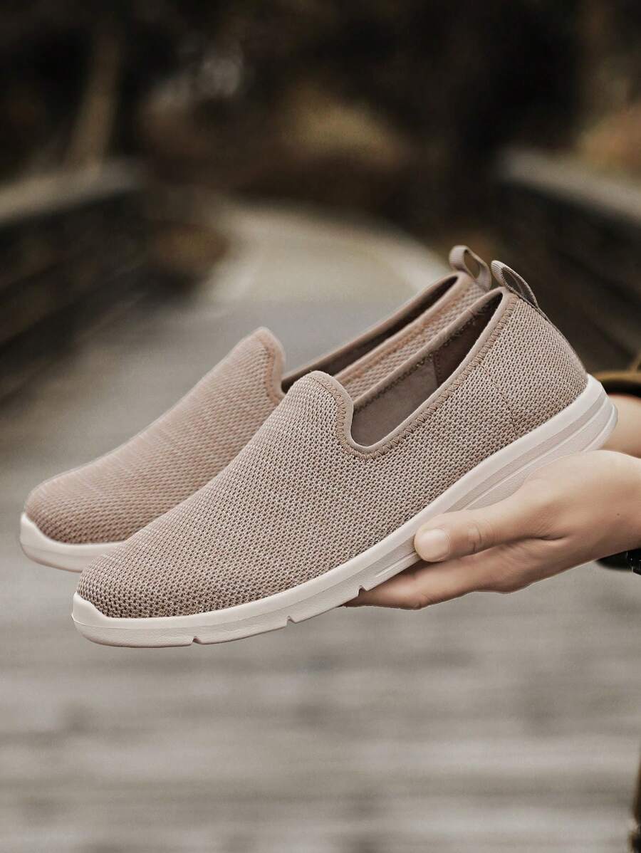 Chaussures à enfiler respirantes en maille pour hommes, mocassins décontractés, chaussures en maille légères et confortables, chaussures de loisirs d'intérieur et d'extérieur