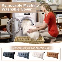Reading Pillow Back Cushion Foam Sofa Cushion, Reading Pillow For Bed, Backrest Cushion With Armrests Neck Roll Back Support For Adults For Comfortable Sitting In Bed & Sofa - Màu be - Xem 7