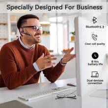 YYK520挂耳式无线蓝牙耳机5.3免提ENC通话降噪开车单耳商务耳机