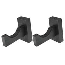 2 件棒球棒壁挂展示架，水平展示球棒挂架，曲棍球棒木质支架