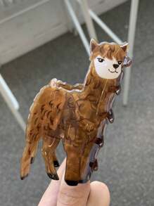 1 pieza Pinza de pelo de acrílico con diseño de animal y planta lindos, pinza de pelo con forma de Pegaso y unicornio de dibujos animados, pinza de acrílico con forma de hoja de arce de Acción de Gracias, accesorios de moda creativos para el cabello de mujeres y niñas, pinza de pelo de otoño, pinza elegante de invierno para outfits de vacaciones para mujer