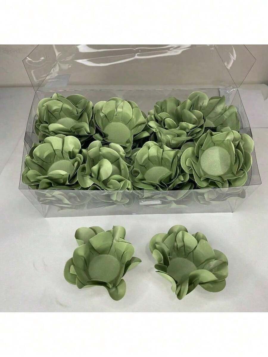 80 Cupcake Wrappers For Fine Sweets Flower Wedding Anniversary Ultrafest Lulli Style Model - Light Pistachio - View 1