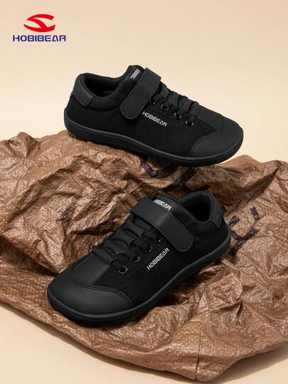 HOBIBEAR 儿童宽版休闲鞋，适合男孩和女孩的舒适户外步行运动鞋，简约设计，适合所有季节
