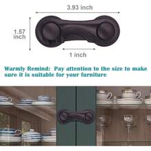 Cabinet Locks For Babies And Child Safety, 4 Pack Childproof Latches With Adhesive For Drawer Cupboards Closet And Pantry Door, Proofing Fridge Lock For Protecting Toddlers And Infants - 1 - 查看 2