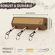 Guitar Amp Key Holder, Solid Wood Guitar Amplifier Styled Key Organizer With 3 Plug-In Keychains, Music Decor Gift For Guitarists Rock Fans Music Lovers - 綠色 - 查看 8