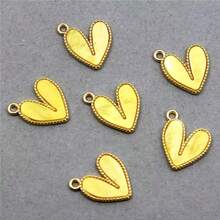 10 件合金心形吊坠，珐琅爱心吊坠，适合 DIY 珠宝制作 - 多种颜色 - 工艺用品 - 适合珠宝制作者和手工艺人 - 送给创意人士的完美礼物 - 愛心 - 查看 13