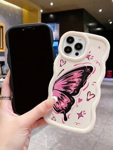 Bộ 3 ốp lưng điện thoại chống sốc hình bướm, viền lượn sóng 3D nổi bật, ốp lưng TPU thời trang, họa tiết lượn sóng sáng tạo và phong cách, bảo vệ toàn diện, chống rơi vỡ, có màu đen, be và hồng, tương thích với iPhone Air/17/17 Pro/17 Pro Max, tương thích với iPhone 13, các dòng điện thoại khác. - Nhiều màu - Xem 7