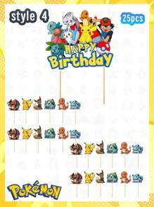 pokemon 1/12/13/25 PCS Pokemon Cake Plugin, Pikachu Party Cake Decoration Flag Power Strip, Big And Small Power Strip, The Best Holiday Gift For Good Friends, Party Atmosphere Decoration, Perfect Party Decoration, Home Decoration Ornaments, Perfect Room Decoration, Christmas Gift Valentine's Day, Ideal Friend Gifts For Birthday Celebrations, Souvenirs, Women's Souvenir, Cute Aesthetic, Valentine Day Gifts, Decorations, Home Decor, Valentines Gifts