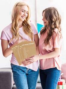 10/15/2pcs Baby Shower Game Baby Shower Word Spelling Game, 10 Cards Per Game (With Answers), Thick Paper, Fun, The Most Fun Baby Shower Game Ever, Suitable For Baby Parties, Baby Themed Parties, Baby Showers - Multicolor - View 7